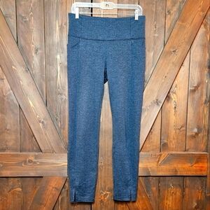 Athleta Herringbone Mercer Tight Leggings Women's Navy Mid Rise Active Size Sm